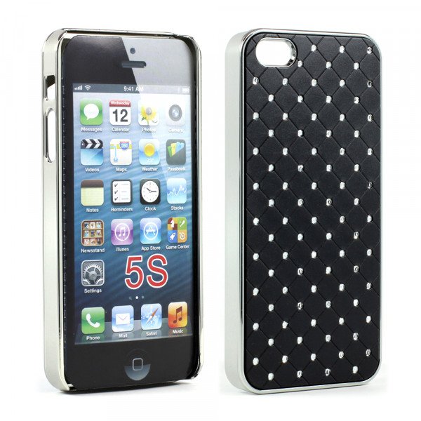 Wholesale iPhone 5  5S Star Diamond Chrome Case (Black)